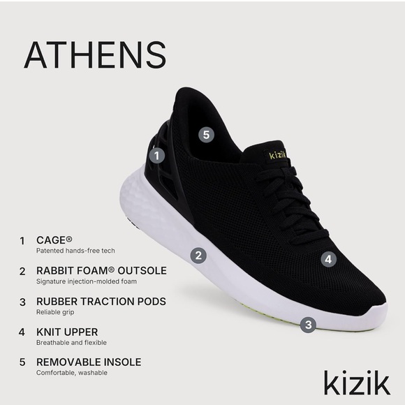Kizik Women's Athens slip on 9.5 Wide - Picture 3 of 7
